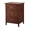 Mission Shaker Cherry 3 Drawer Wood End Table